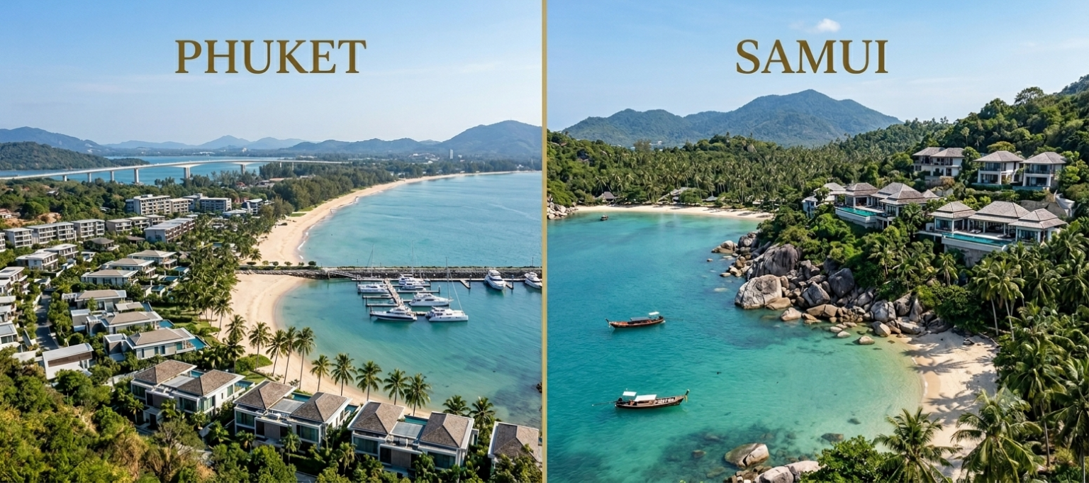 Phuket and Koh Samui comparison for living and retirement in Thailand